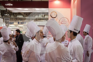 Young cooks at Host 2013 in Milan, Italy