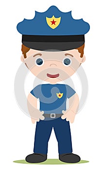 Young cop cartoon