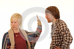 Young couple arguing photo