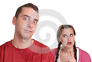 Young couple arguing