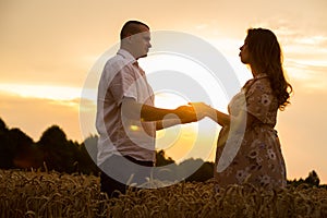 Young couple awaiting baby