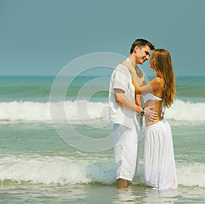 Young couple on a beach