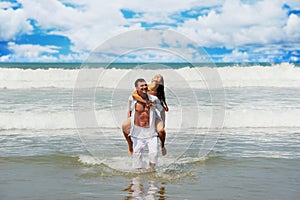 Young couple on a beach