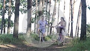 Young Couple With Bicycles