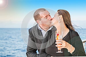 Young couple on cruise