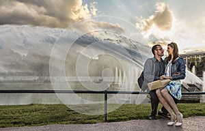 Young Couple at Dusk in Paris