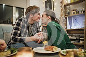 Young Couple Sharing Spaghetti