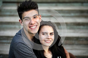 Young couple on the first date