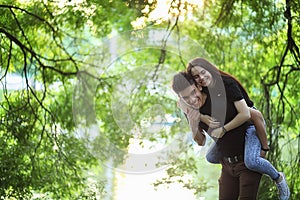 Young couple on the first date