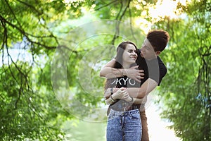 Young couple on the first date