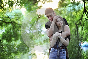 Young couple on the first date