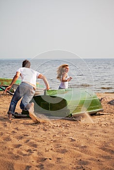 Young couple fun