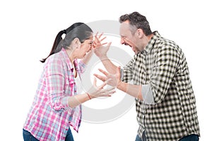 Young couple having an argue