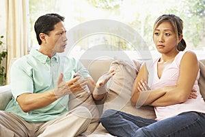 Young Couple Having Argument At Home