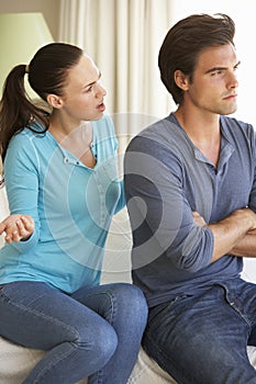 Young Couple Having Argument At Home