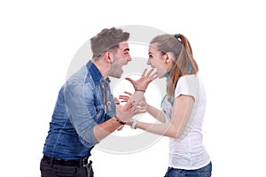 Young couple having a fight