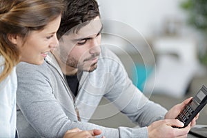 young couple having finance problems