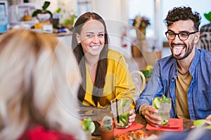 Young couple having fun