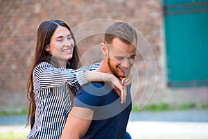 Young couple having fun together