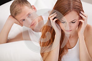 Young couple having marital problems