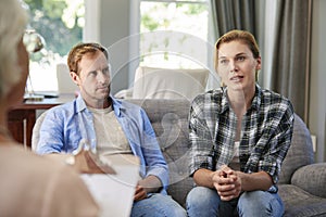 Young couple having marriage counselling