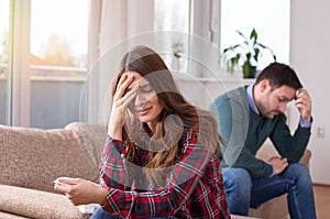 Young couple having quarrel