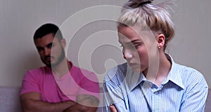 Young couple having relationship problems