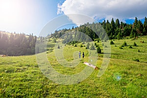 Couple on the mountain