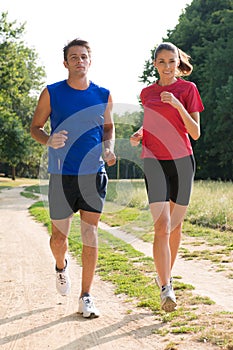 Young Couple Jogging