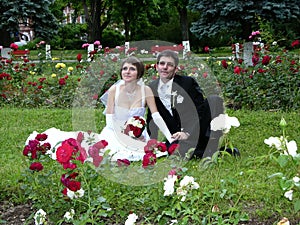 Young couple married