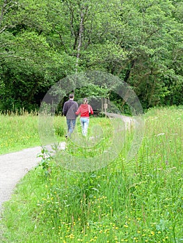 Young Couple out Walking