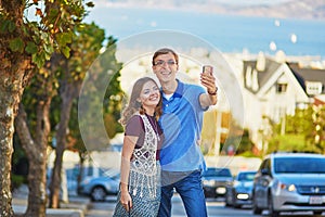 Young couple in San Francisco, California, USA