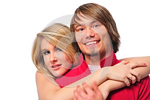 Young couple smiling