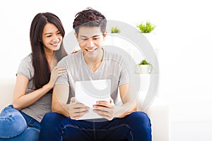 Young Couple with tablet computer