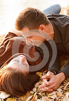 Young couple talking