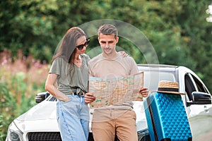 Young couple tourist enjoying on summer vacation