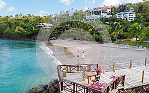 young couple on vacation Saint Lucia, luxury holiday Saint Lucia Caribbean