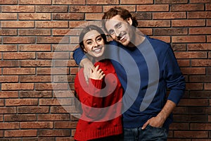 Young couple in warm sweaters