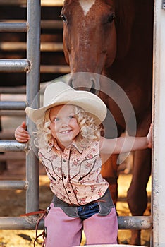 Young cowgirl.