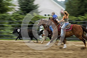 Young Cowhands Rodeo Panning and Motion Blur photo