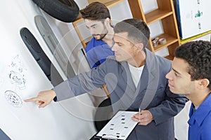 Young creative engineer in class