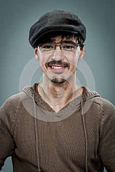 Young Cute Young Man with a Beret
