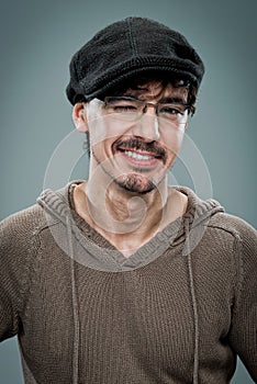 Young Cute Young Man with a Beret