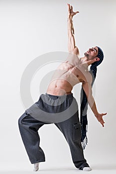 Young dancer exercising