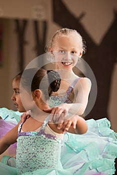 Young Dancer Helps Partner