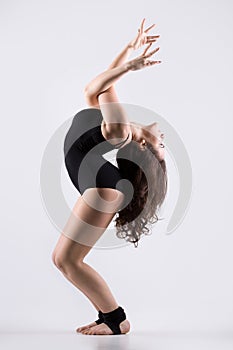 Young dancer woman working out