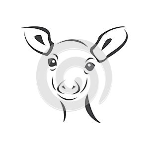 Young deer. Black. vector. icon symbol logo. Illustrator. on white background