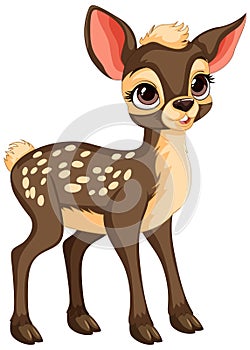 A young deer with brown skin