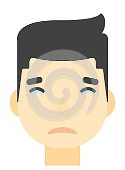 Young depressed man.