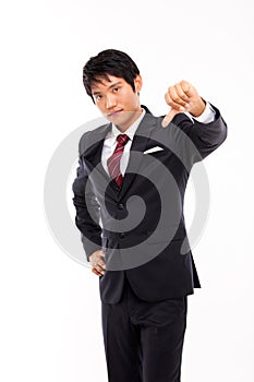 Young disappointed business man